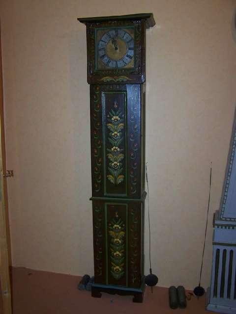 Uhr, Standuhr, Einzeiger Seilzug, 2 Gewichte, Spindelhemmung, ca. 1660 #4031