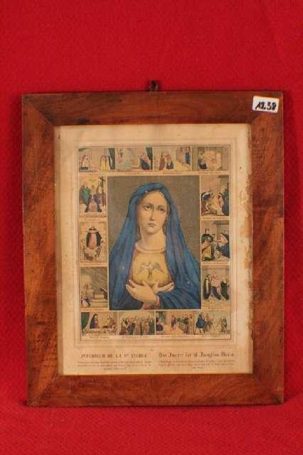 Bild, Das Innere der heiligen Maria, Stahlstich coloriert um 20. Jh. #1238
