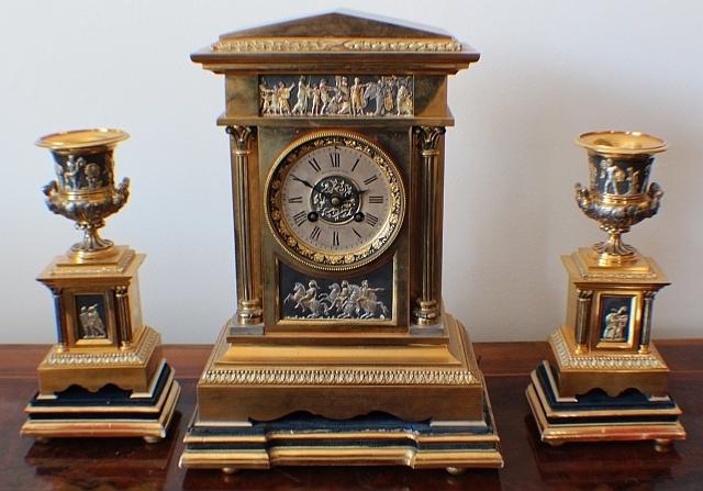 Uhr, Pendule, Kaminuhr, Empire Biedermeier um 1815, Manchester Schinkel Ollifant #5029