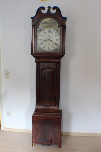 Uhr, Standuhr, Biedermeier Empire um 1810, signiert D Sprunt Perth #4033