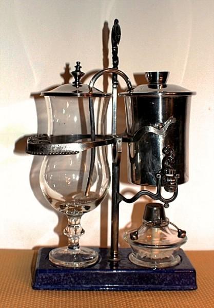 Teesamowar Kocher NEU, Teekessel, Kaffee, Tee aus Glas, Gefäß Metall, Deko antik #1592
