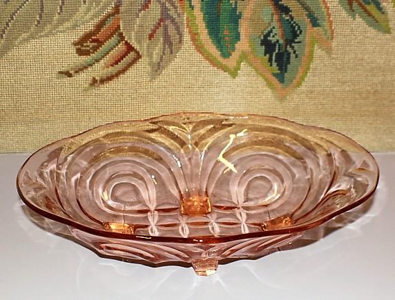 Kristallglas Schale, geschliffen, Ornamente, Deko, Ambiente, Vintage #1596