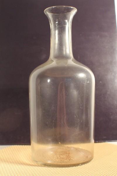 Karaffe, Apothekenflasche, Glasflasche, Vorratsglas, Laborglas aus Weißglas, antik #6291