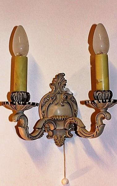 Wandlampe, Wandleuchte, Messing poliert, Barock Stil #1610