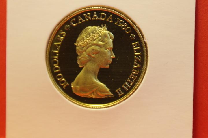 Münze 100 Dollar Canada Gold  1980   27 mm #3186  2404