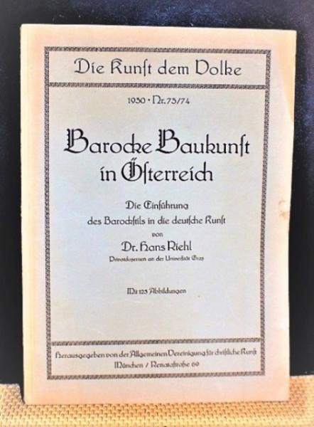 Buch, Barocke Baukunst in Österreich, Dr. Riehl christliche Kunst 1930 #7151