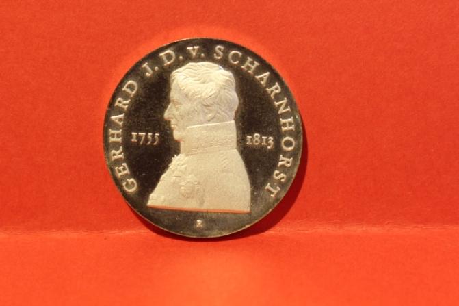 Münze 10 Mark DDR, polierte Platte, 1980 Scharnhorst #3242