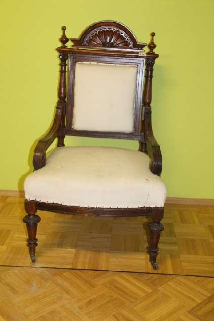 Sessel, Gründerzeit um 1880, Mußbaum, wohnfertig restauriert #2365