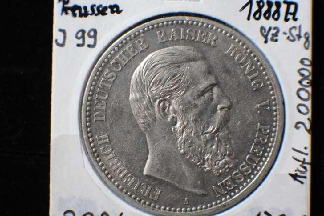 Münze 5 Mark, Wilhelm I 1888, Kaiser und König v. Preussen #3006