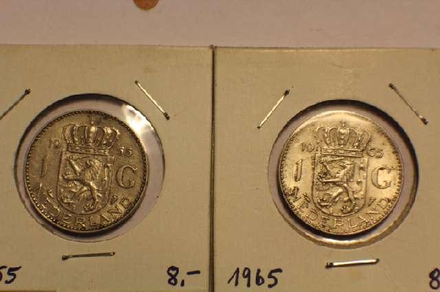 Münze Set mit 12 Gulden, Niederländische Münzen, Konvolut mit 12 Stück #3031