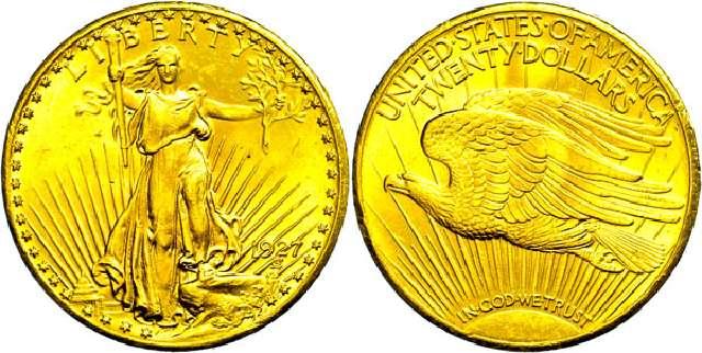 Münze 20 Dollar   USA  1927  Gold St. Gaudens/Double Eagle  #3168  2404
