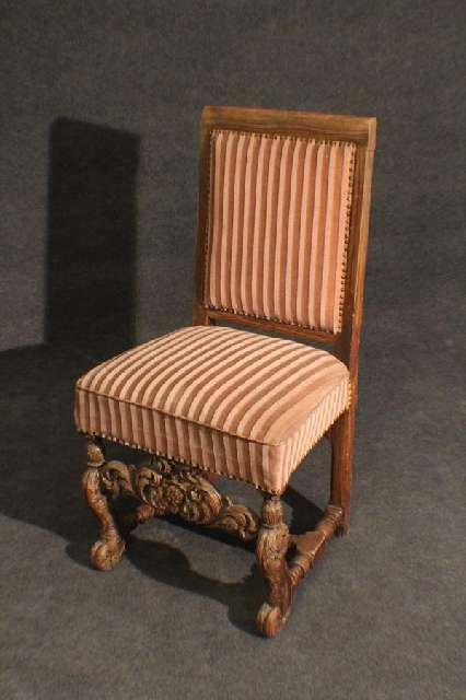 Stuhl, Renaissance um 1900, Polsterstuhl, Korpus Buche mit Bierlasur #4078