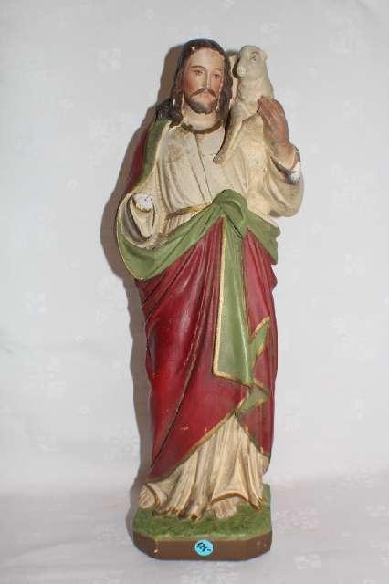 Skulptur, Statue, Christus mit Lamm Gottes, Religion, sakral, antik #1531