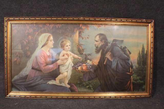 Bild, Die heilige Familie, Lithographie nach Giovanny, sakral 20. Jh. #4111
