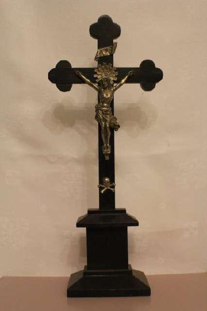 Kreuz, Kruzifix, Hausaltar, Versehgarnitur, sakral, antik ca. 19. Jh. #6092
